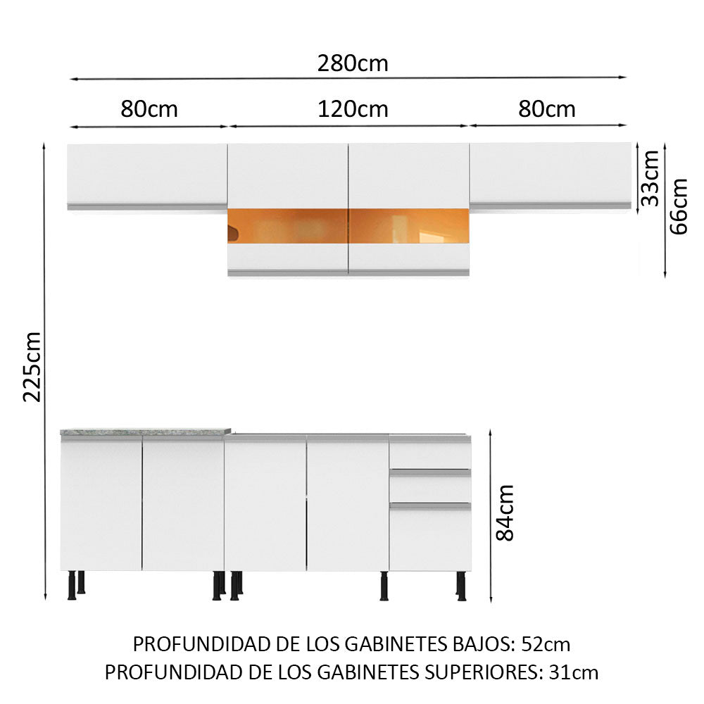Cocina Integral Mariana 2.80 Metros SR