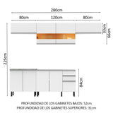 Cocina Integral Mariana 2.80 Metros SR