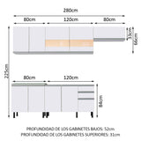 Cocina Integral Marcela 2.80 Metros SR
