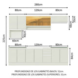 Cocina Integral Genova 2.80 Metros