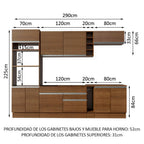 Cocina Integral Vicenza 2.90 Metros Marrón 02