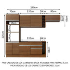 Cocina Integral Safira 2.90 Metros Marrón 04