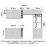 Cocina Integral Cristal 2.90 Metros 10