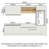 Cocina Integral Glamy 3.10 Metros 01