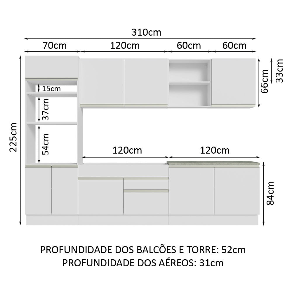 Cocina Integral Glamy 3.10 Metros 02