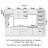 Cocina Integral Glamy 3.30 Metros