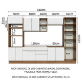 Cocina Integral Glamy 3.30 Metros