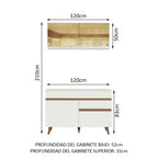 Cocina Integral Reims 1.20 m con Encimera Blanco 01