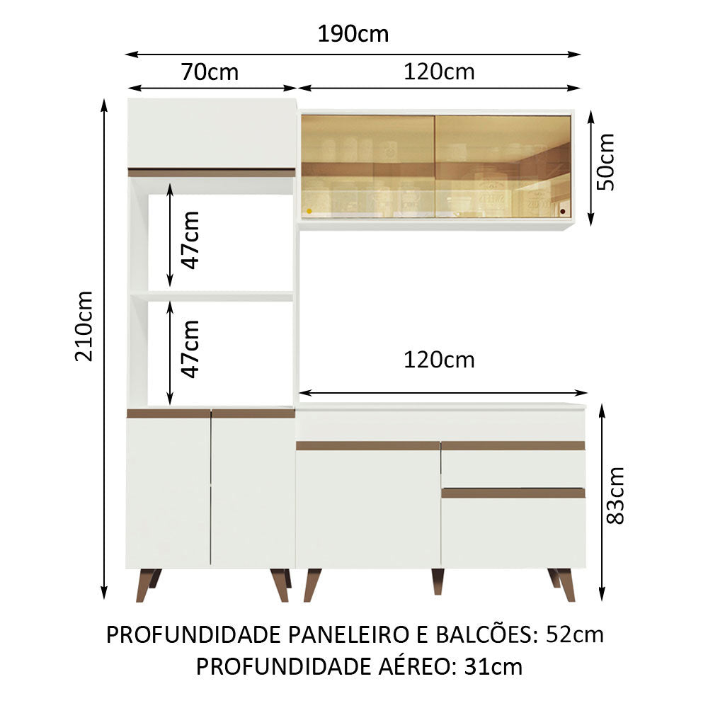 Cocina Integral Reims 1.90 m con Encimera 02