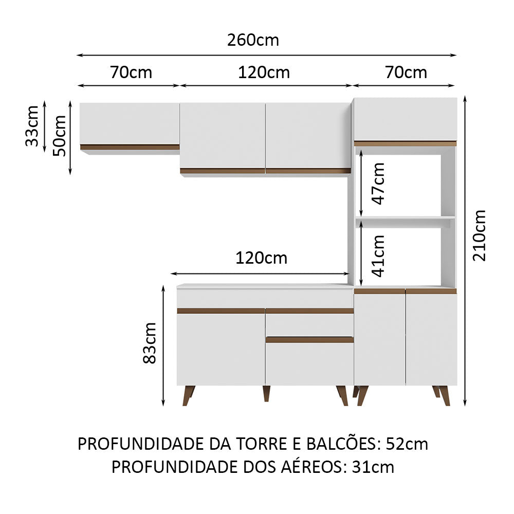 Cocina Integral Reims 2.60 m con Encimera 08