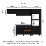 Cocina Integral Reims 2.60 m con Encimera 08