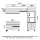 Cocina Integral Reims 2.60 m con Encimera 09