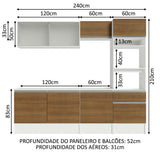 Cocina Integral Topazio 2.40 Metros con Encimera 05