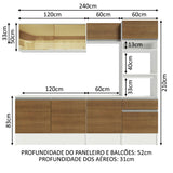 Cocina Integral Diamante 2.40 m con Encimera 06