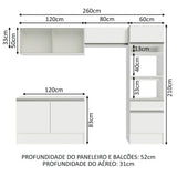 Cocina Integral Topazio 2.60 Metros con Encimera