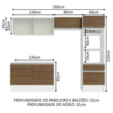 Cocina Integral Topazio 2.60 Metros con Encimera