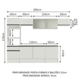 Cocina Integral Topazio 3.00 m con Encimera