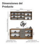 Cocina Integral Vik 1.80 Metros Marrón/Gris 04