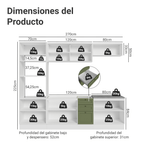 Cocina Integral Vik 2.70 Metros Blanco/Verde 02
