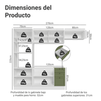 Cocina Integral Vik 2.70 Metros Blanco/Verde 03