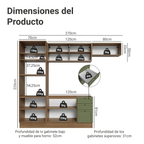 Cocina Integral Vik 2.70 Metros Marrón/Verde 03