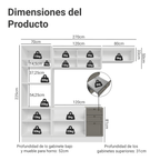 Cocina Integral Vik 2.70 Metros Blanco/Gris 04