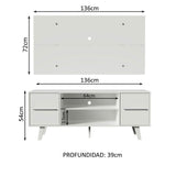 Centro Entretenimiento para TV Copenhagen Mesa y Panel Hasta 55 Pulgds