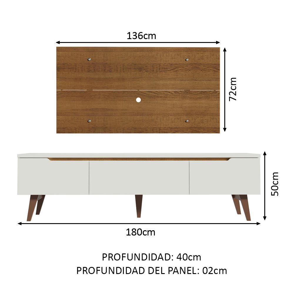 Centro de Entretenimiento para TV Reims Mesa y Panel Hasta 55 Pulgadas