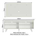 Centro de Entretenimiento para TV Udine Mesa y Panel Hasta 55 Pulgadas