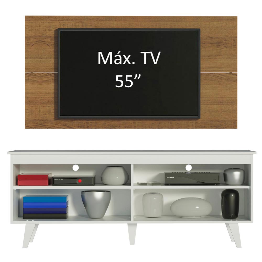 Centro de Entretenimiento para TV Udine Mesa y Panel Hasta 55 Pulgadas