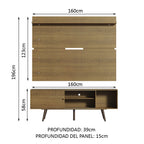 Centro de Entretenimiento para TV Cairo Mesa y Panel Hasta 65 Pulgadas