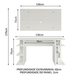 Escritorio Gamer Moderno + Panel para TV Hasta 50 Pulgadas