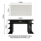 Escritorio Gamer Moderno + Panel para TV Hasta 50 Pulgadas