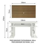 Escritorio Gamer Moderno + Panel para TV Hasta 50 Pulgadas