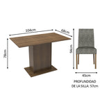Juego de Comedor Manu con 2 Sillas