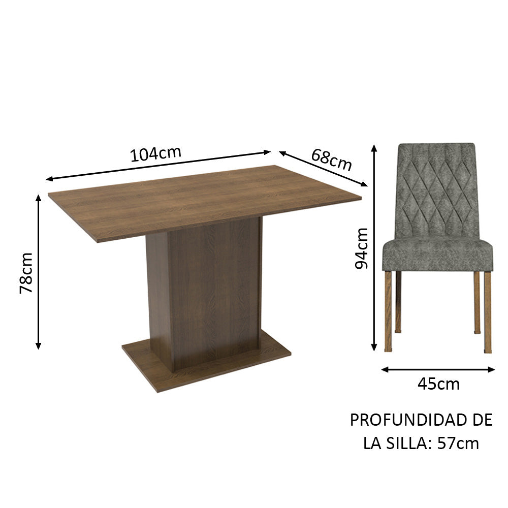 Juego de Comedor Tainá con 2 Sillas