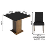 Juego de Comedor Karina con 4 Sillas Oxford