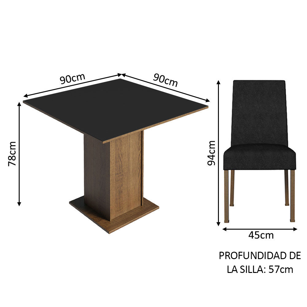 Juego de Comedor Karina con 4 Sillas Oxford