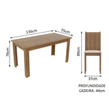 Juego de Comedor Analu con 6 Sillas