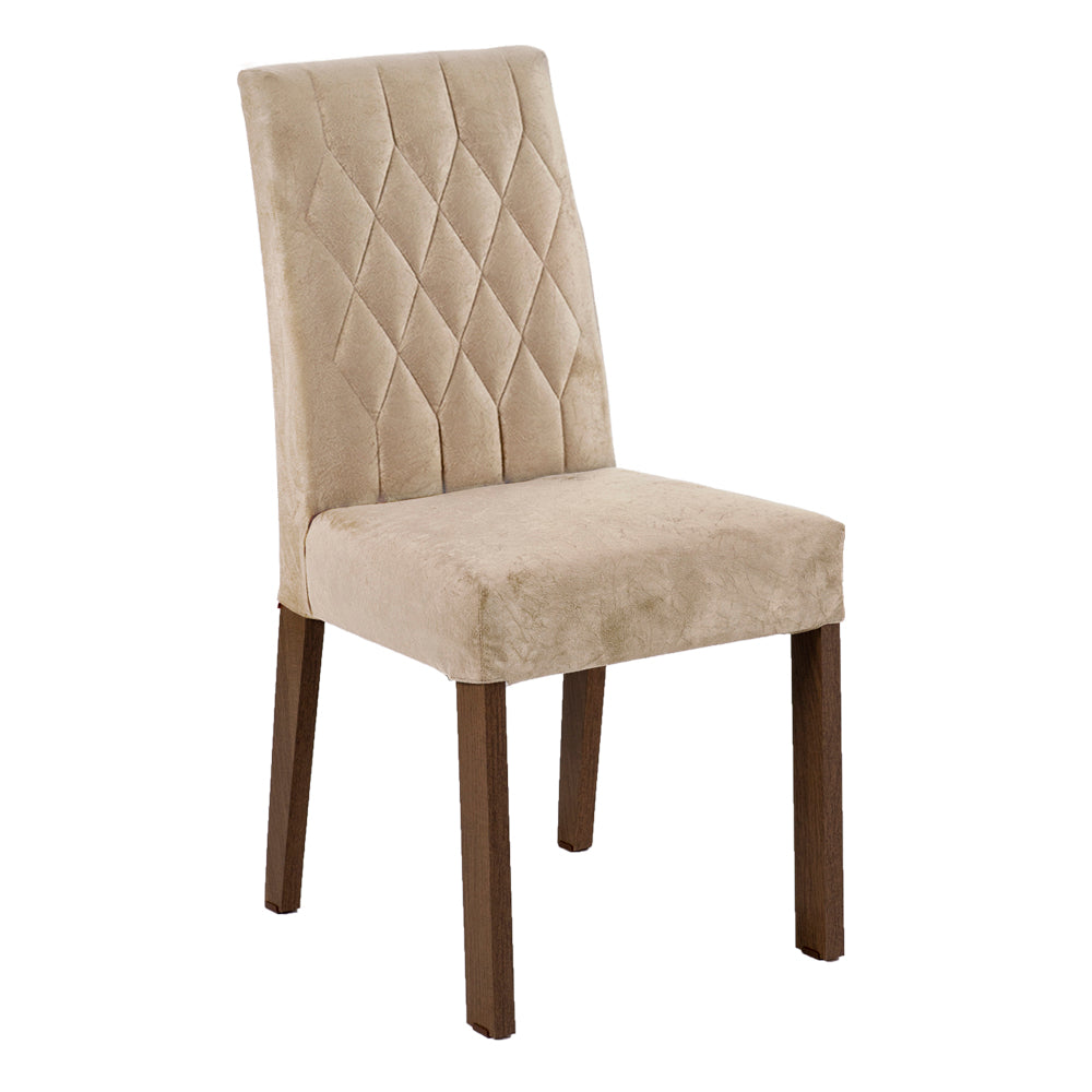 Juego de Comedor Geórgia con 6 Sillas - Tablero de Madera y Cristal