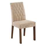 Juego de Comedor Geórgia con 6 Sillas - Tablero de Madera y Cristal