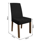 Juego de Comedor Valerie con 6 Sillas - Tablero de Madera y Cristal Marrón/Negro/Oxford