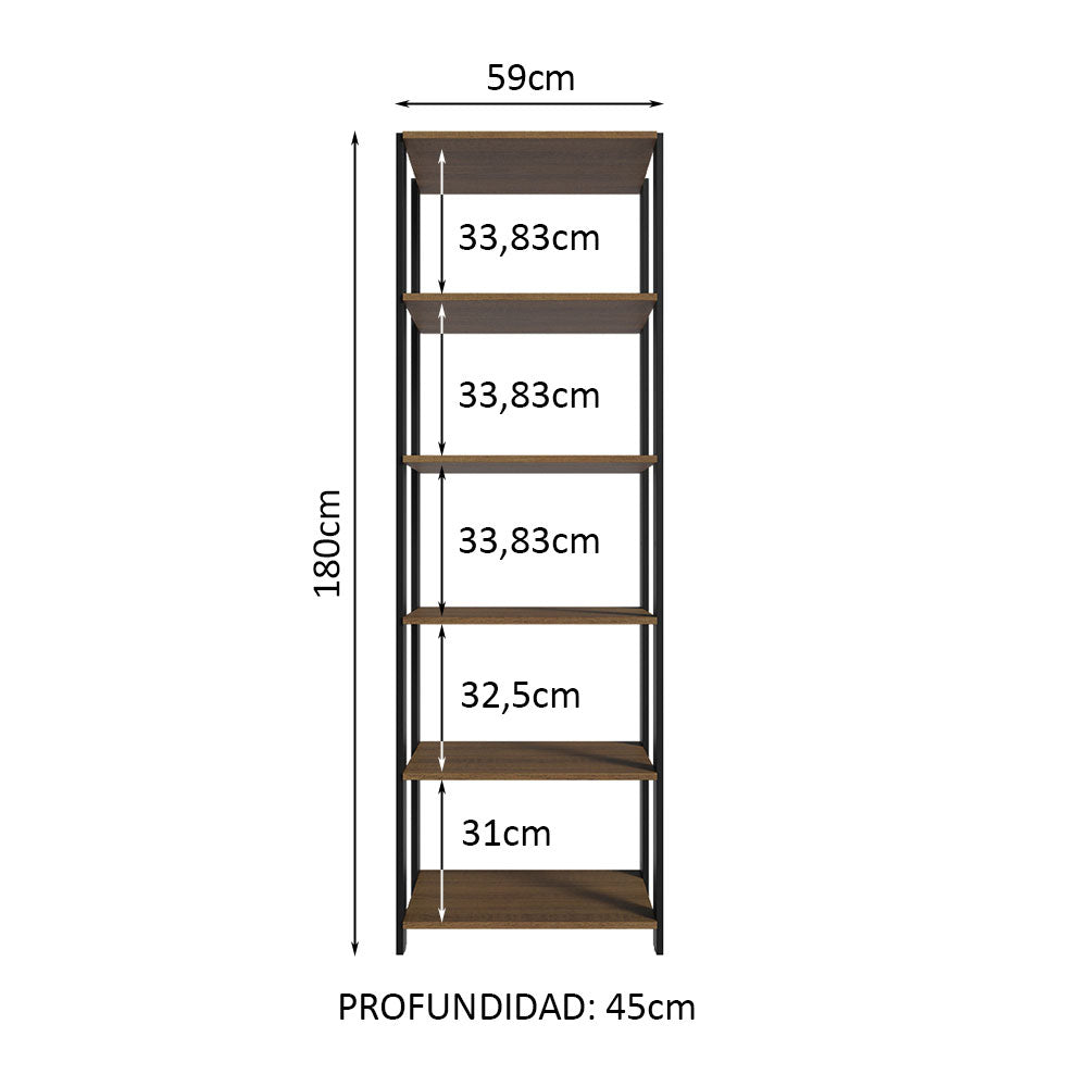 Mueble Estante Multiuso con 5 Nieles 59 cm