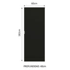 Armario Multiuso 1 Puerta 60 cm Negro
