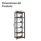 Estante Organizador Multiuso Madesa de 5 Repisas 59 cm Marrón/Negro