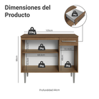 Buffet Aparador Vajillero Madesa 105 cm Marrón