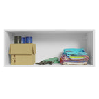 Gabinete Superior de Almacenamiento para Garaje 80 cm Multiuso Blanco/Crema Madesa