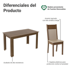 Juego de Comedor Honduras con 6 Sillas