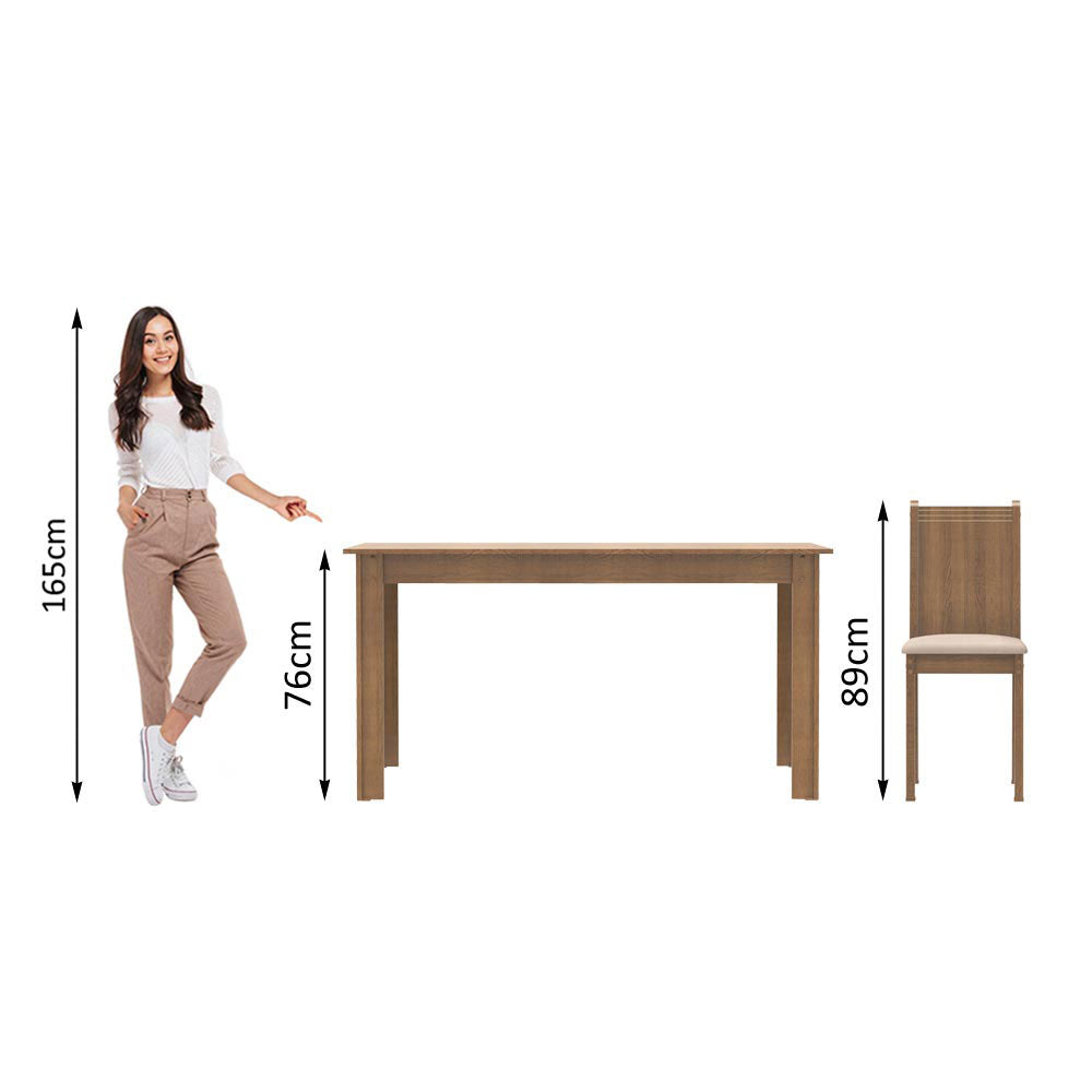 Juego de Comedor Rosie con 4 Sillas