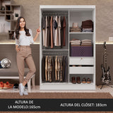 Closet Luke 2 Puertas Corredizas 1 Espejo